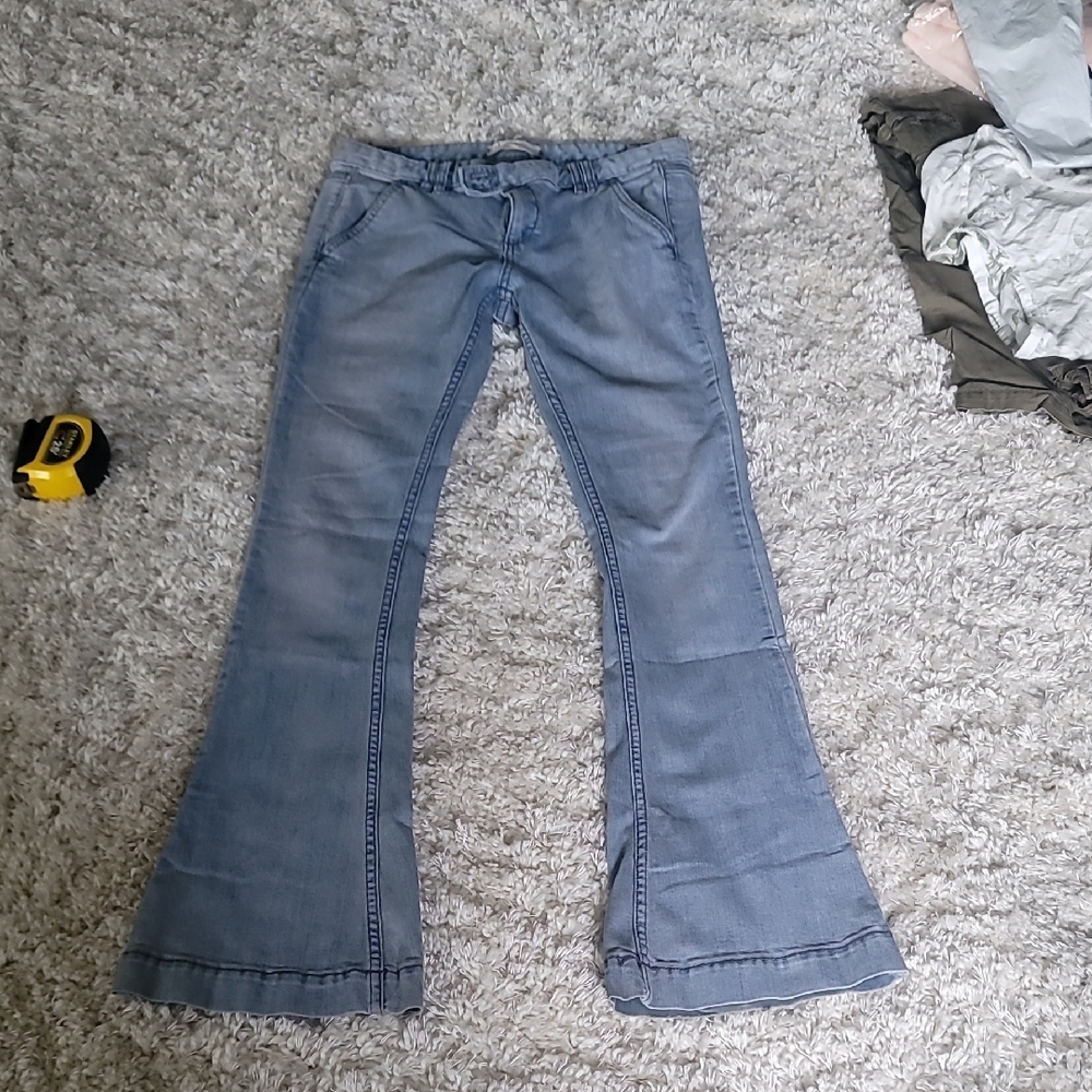 Free People Light Blue Flare Jeans